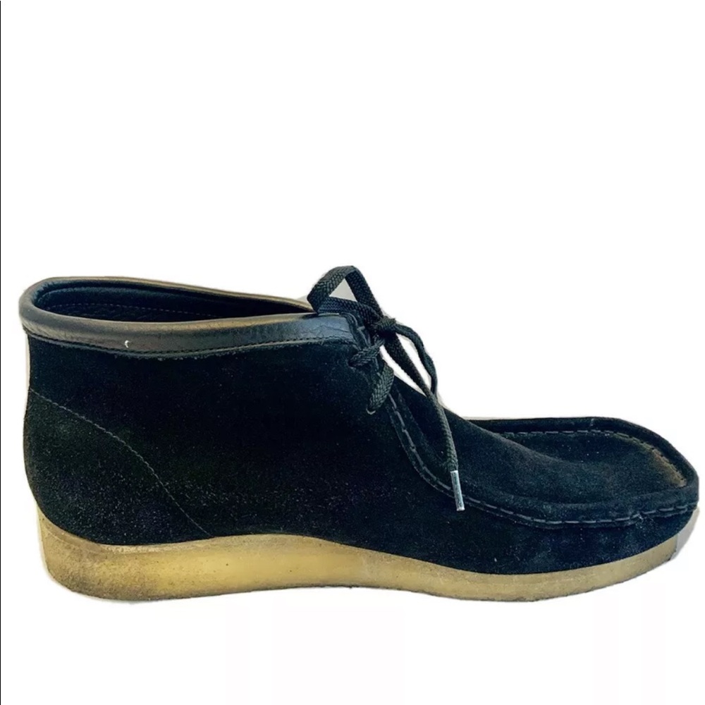 Clarks Originals Wallabee Boot Black Suede/ Natural Sole 11 M